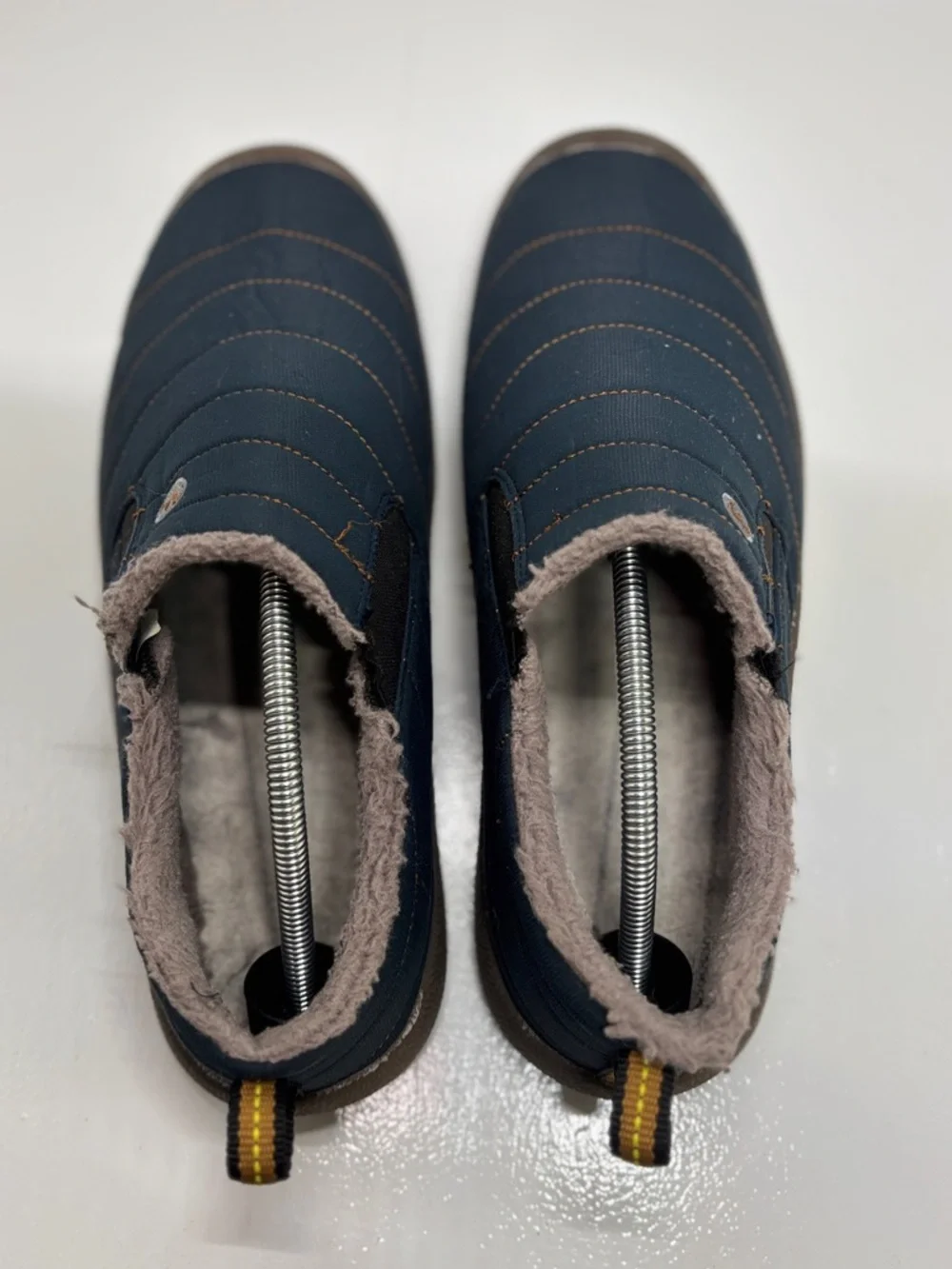 Men’s Insulated Slip-On Shoes Blue Fleece Lined EU 46 Comfort Casual